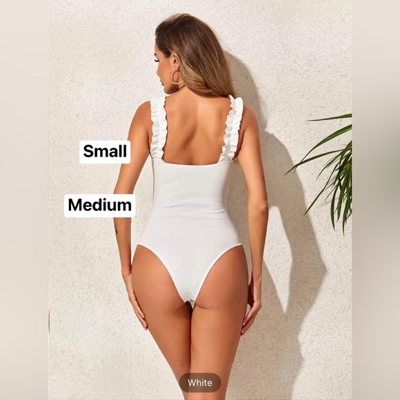 High Cut Lettuce Strap 1 Piece Bathing Suit - Picture 2 of 6